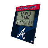 Atlanta Braves Personalized Color Block Wall Clock