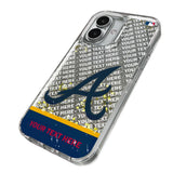 Atlanta Braves Personalized EndZone Plus Glitter Phone Case for Apple iPhone