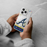 Atlanta Braves Personalized EndZone Plus Glitter Phone Case for Apple iPhone