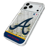 Atlanta Braves Personalized EndZone Plus Glitter Phone Case for Apple iPhone
