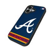 Atlanta Braves Personalized Stripe Bump Phone Case for Apple iPhone