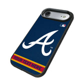Atlanta Braves Personalized Stripe Bump Phone Case for Apple iPhone