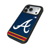 Atlanta Braves Personalized Stripe Bump Phone Case for Apple iPhone