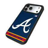 Atlanta Braves Personalized Stripe Bump Phone Case for Apple iPhone