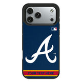 Atlanta Braves Personalized Stripe Bump Phone Case for Apple iPhone