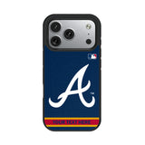 Atlanta Braves Personalized Stripe Bump Phone Case for Apple iPhone
