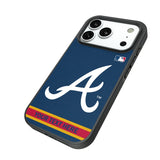 Atlanta Braves Personalized Stripe Bump Phone Case for Apple iPhone