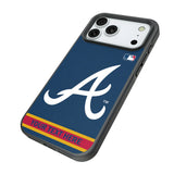 Atlanta Braves Personalized Stripe Bump Phone Case for Apple iPhone