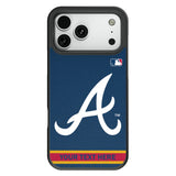 Atlanta Braves Personalized Stripe Bump Phone Case for Apple iPhone