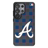 Atlanta Braves Plaid MagSafe Compatible Phone Case for Samsung Galaxy