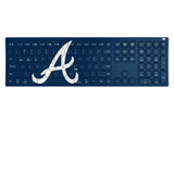 Atlanta Braves Solid Curved Wireless Keyboard