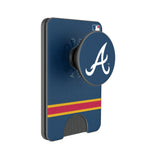 Atlanta Braves Stripe PopSockets MagSafe-Compatible PopWallet+
