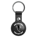 Atlanta Falcons Classic Personalized Insignia Black Airtag Holder