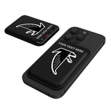 Atlanta Falcons Classic Personalized Insignia Black Magnetic Credit Card Wallet