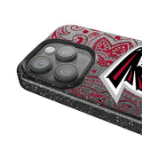 Atlanta Falcons Paisley Black Bling Phone Case for Apple iPhone