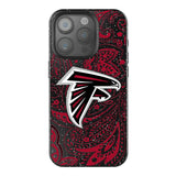 Atlanta Falcons Paisley Black Bling Phone Case for Apple iPhone