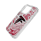 Atlanta Falcons Paisley Clear Phone Case for Apple iPhone