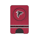 Atlanta Falcons Personalized Endzone Solid PopSockets MagSafe-Compatible PopWallet+