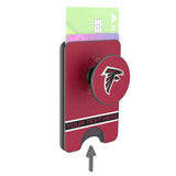 Atlanta Falcons Personalized Endzone Solid PopSockets MagSafe-Compatible PopWallet+