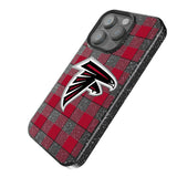 Atlanta Falcons Plaid Black Bling Phone Case for Apple iPhone