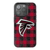 Atlanta Falcons Plaid Black Bling Phone Case for Apple iPhone