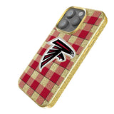 Atlanta Falcons Plaid Bling Phone Case for Apple iPhone