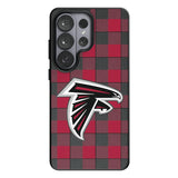 Atlanta Falcons Plaid MagSafe Compatible Phone Case for Samsung Galaxy 26 Series