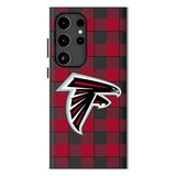 Atlanta Falcons Plaid MagSafe Compatible Phone Case for Samsung Galaxy