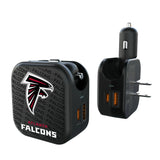Atlanta Falcons Text Backdrop 2 in 1 USB A/C Charger