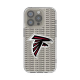 Atlanta Falcons Text Backdrop Clear Phone Case for Apple iPhone