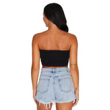 UConn Black Bandeau Top