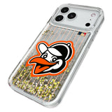 Baltimore Orioles 1955 - Cooperstown Collection Pinstripe Glitter Phone Case for Apple iPhone