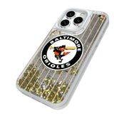 Baltimore Orioles 1966-1969 - Cooperstown Collection Pinstripe Glitter Phone Case for Apple iPhone