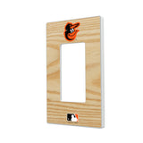 Baltimore Orioles Baseball Bat Hidden-Screw Light Switch Plate