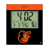 Baltimore Orioles Color Block Wall Clock