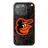Baltimore Orioles Paisley Black Bling Phone Case for Apple iPhone