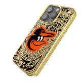 Baltimore Orioles Paisley Bling Phone Case for Apple iPhone