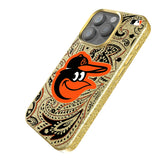 Baltimore Orioles Paisley Bling Phone Case for Apple iPhone