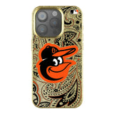 Baltimore Orioles Paisley Bling Phone Case for Apple iPhone