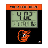 Baltimore Orioles Personalized Color Block Wall Clock