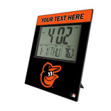 Baltimore Orioles Personalized Color Block Wall Clock