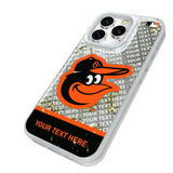 Baltimore Orioles Personalized EndZone Plus Glitter Phone Case for Apple iPhone