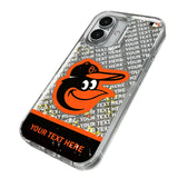 Baltimore Orioles Personalized EndZone Plus Glitter Phone Case for Apple iPhone