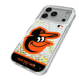 Baltimore Orioles Personalized EndZone Plus Glitter Phone Case for Apple iPhone
