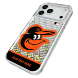 Baltimore Orioles Personalized EndZone Plus Glitter Phone Case for Apple iPhone