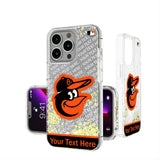 Baltimore Orioles Personalized EndZone Plus Glitter Phone Case for Apple iPhone