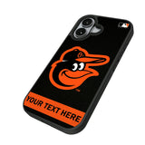 Baltimore Orioles Personalized Stripe Bump Phone Case for Apple iPhone