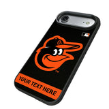 Baltimore Orioles Personalized Stripe Bump Phone Case for Apple iPhone