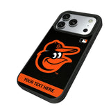 Baltimore Orioles Personalized Stripe Bump Phone Case for Apple iPhone