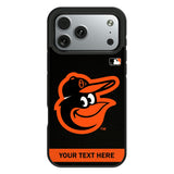 Baltimore Orioles Personalized Stripe Bump Phone Case for Apple iPhone